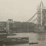 The Thames At Tower Bridge 1909 Poster