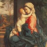The Virgin And Child Embracing Poster