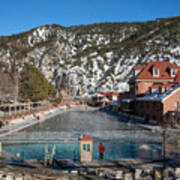 The World's Largest Hot-springs Pool At The Spa Of The Rockies In Glenwood Springs Poster