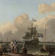 The Y At Amsterdam  With The Frigate  De Ploeg   Ludolf Bakhuysen 1680  1708 Poster