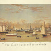 The Yacht Squadron At Newport Poster