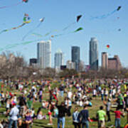 The Zilker Park Kite Festival Is An Annual Event The Longest Consecutive Running Kite Festival In The Country Poster