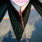 Three Boats And Rainbow- St Lucia Poster