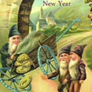 Three Dwarfs Wish You A Rich And A Happy New Year Poster