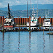 Three Fishing Boats Poster