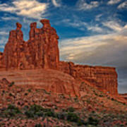 Three Gossips In Arches Poster