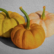 Three Wee Pumpkins Poster