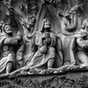 Three Wise Men On Sagrada Familia Basilica Poster
