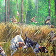 Thunder In The Pines- Bobwhite Quail Hunting Poster