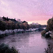 Tiber River Rome At Sunset Tom Wurl Poster