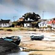 Tide Out In Erlak Roundstone Galway Poster
