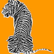 Tiger Back Art Poster