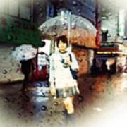 Rainy Tokyo Night Poster