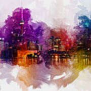 Toronto Canada Skyline Poster