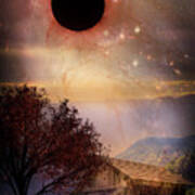 Total Eclipse Of The Sun Barn Art Poster