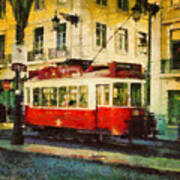 Tram In Lisbon Poster