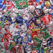 Trashed Cans Painting Over Photo Poster