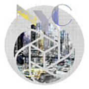 Trendy Design New York City Geometric Mix No 4 Poster