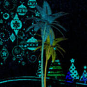 Tropical Holiday Blue Poster