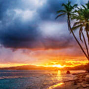 Tropical Sunrise Poster