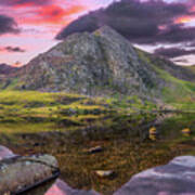 Tryfan Mountain Sunset Poster