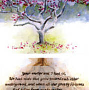 Tulip Tree With Poem Poster