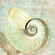 Turquoise Sea Nautilus Poster