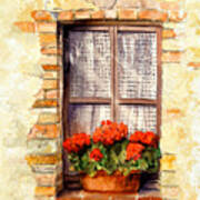Tuscan Window Poster