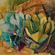 Two Fat Agaves 300 lb Painting by Renee Chastant - Fine Art America
