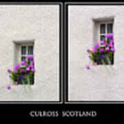Two Windows With Geranium. Culross. Scotland Poster