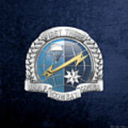 U. S.  Air Force Combat Control Teams - Combat Controller C C T Badge Over Blue Velvet Poster