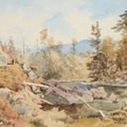 Upper Hutt Valley, 1868, By Nicholas Chevalier Poster