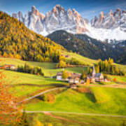 Val Di Funes, Italy Poster