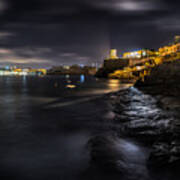Valletta By Night - Malta - Cityscape, Travel Photography Poster