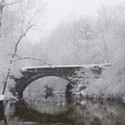 Valley Green Bridge In The Snow Poster