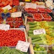 Vegetables At Italian Market Poster