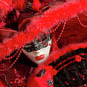 Venetian Lady In Red Ii Poster