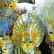 Venice Carnival Masks Poster