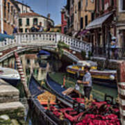 Venice Gondolier Poster