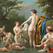 Venus And Nymphs Bathing Poster