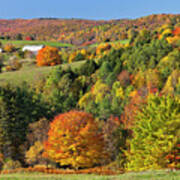 Vermont Autumn Landscape Poster