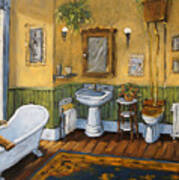 Victorian Bathroom By Prankearts Poster