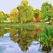 View Of The Pond At The Olana State Historic Site  11 Poster