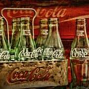 Vintage Coca Cola Metal Carrier Poster