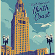 Cleveland Poster - Vintage Style Travel Poster