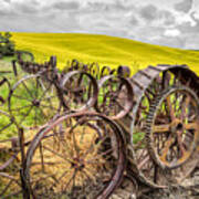 Wagon Wheel Fence Poster