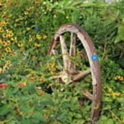 Wagon Wheel On Flowering Bridge Poster