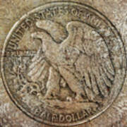 Walking Libery Half Dollar Reverse Poster