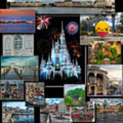 Walt Disney World Collage Poster