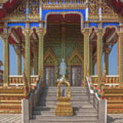 Wat Nong Yai Phra Ubosot Entrance And Boundary Stone Dthcb0212 Poster